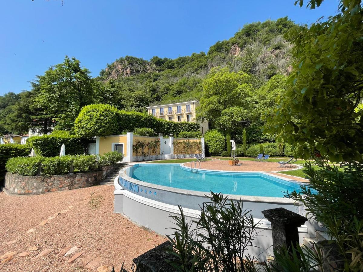 Ville Lago Lugano Porto Ceresio Buitenkant foto
