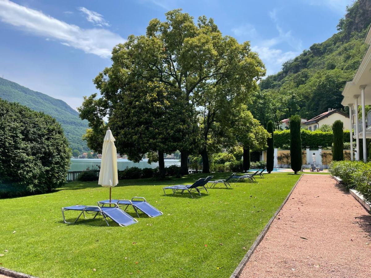 Ville Lago Lugano Porto Ceresio Buitenkant foto