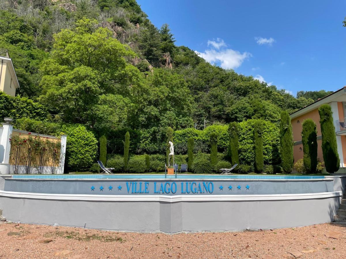 Ville Lago Lugano Porto Ceresio Buitenkant foto